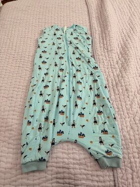 Kyte BABY Light Blue Pirate-Print Sleeveless Sleep Sack